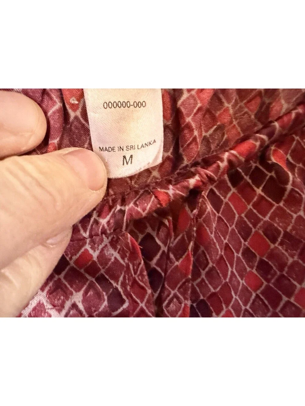 Victoria Secret Satin Pajama Set Med Red Black Snakeskin Print Button Up PJ GUC
